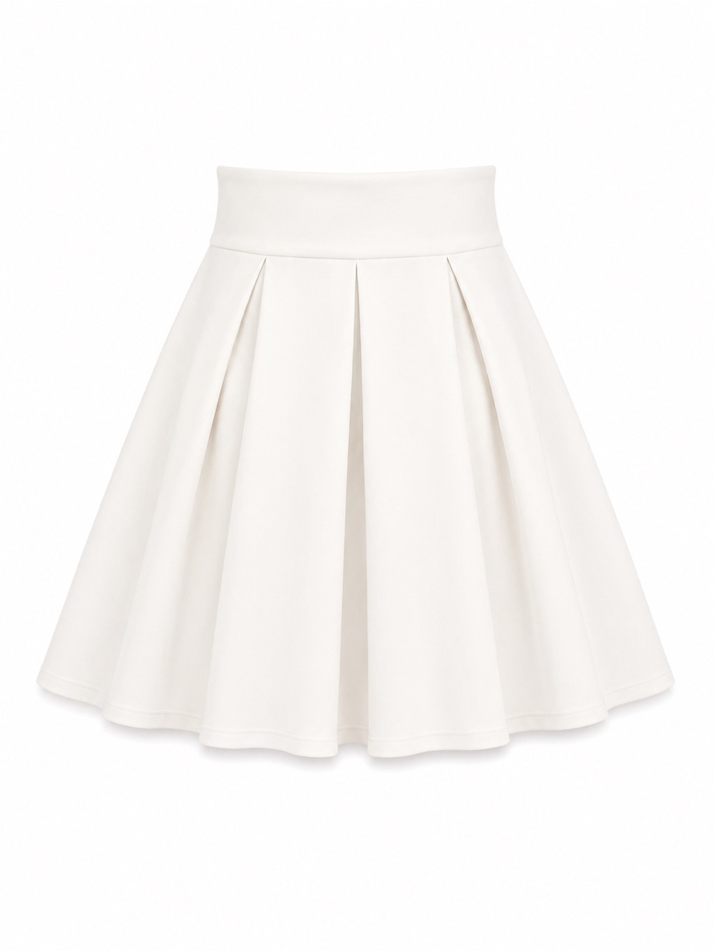 SHEIN White High-Waist Circle Skirt
